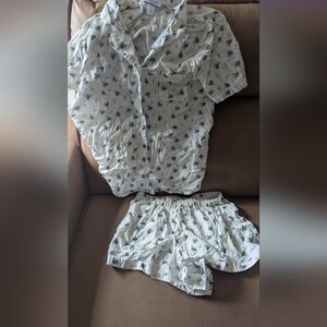 Motherhood Maternity Floral Pajama Set Size Large - Used